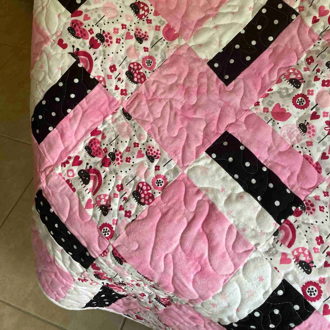 Lady Bug Baby Quilt detail 7