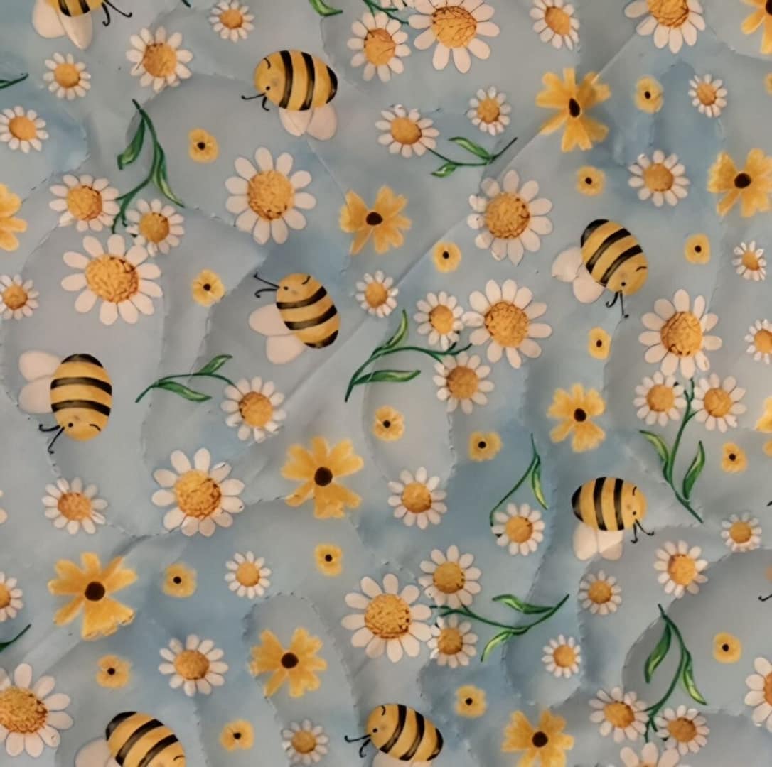 Detail of Bees and Flowers