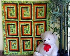 Truck Traffic, handmade baby quilt, truck print