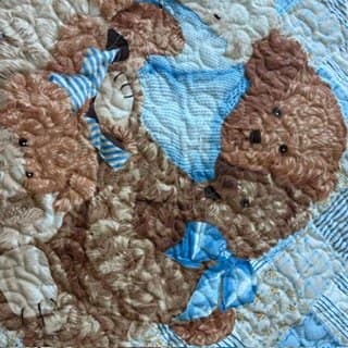 Blue Bears Baby Quilt detail 1