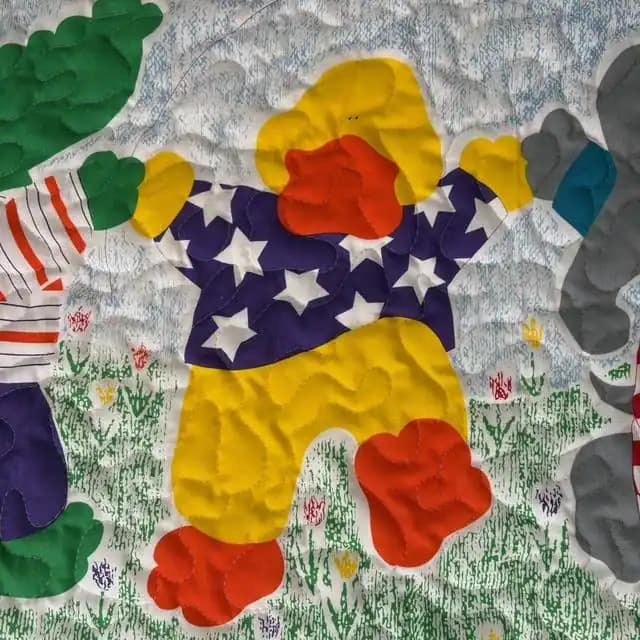 Critter Dance Quilt  detail 3
