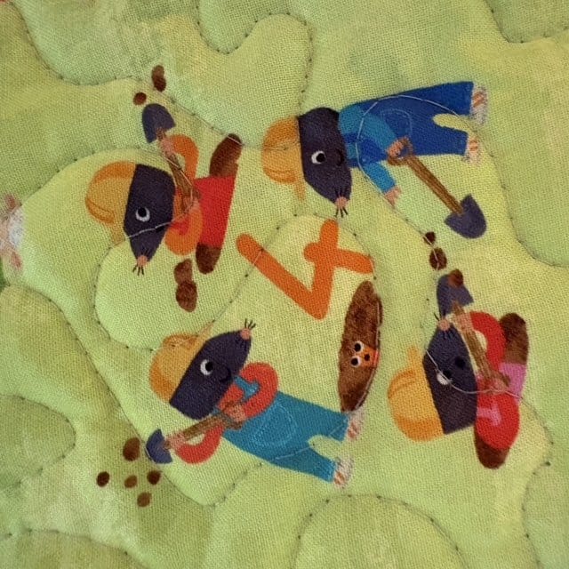Numbers Quilted Playmat four