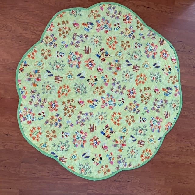 Numbers Quilted Playmat full size