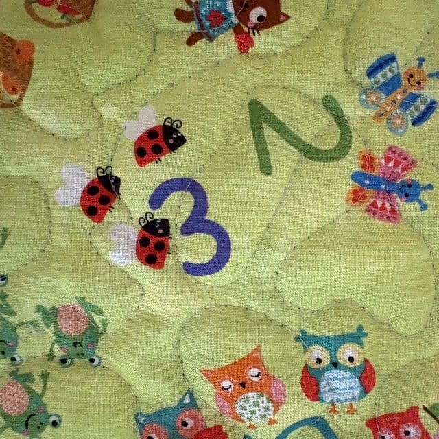 Numbers Quilted Playmat two and three