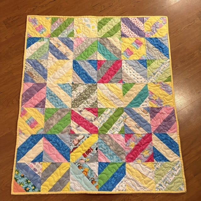 Color Splash Patchwork Quilt full view