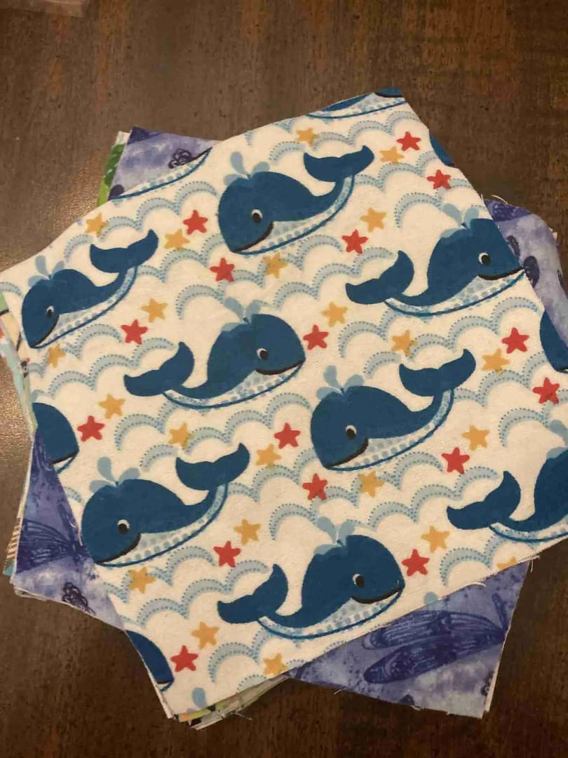 neutral tones i spy quilt kit whale