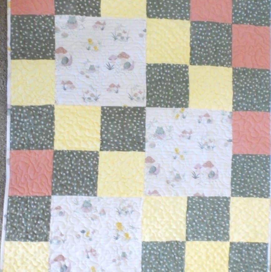 Woodland Magic Baby Quilt detail of squares 5