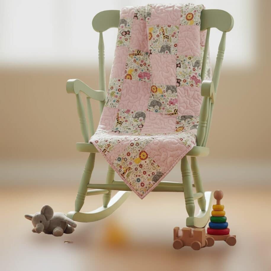 Safari Friends Baby Quilt detail b