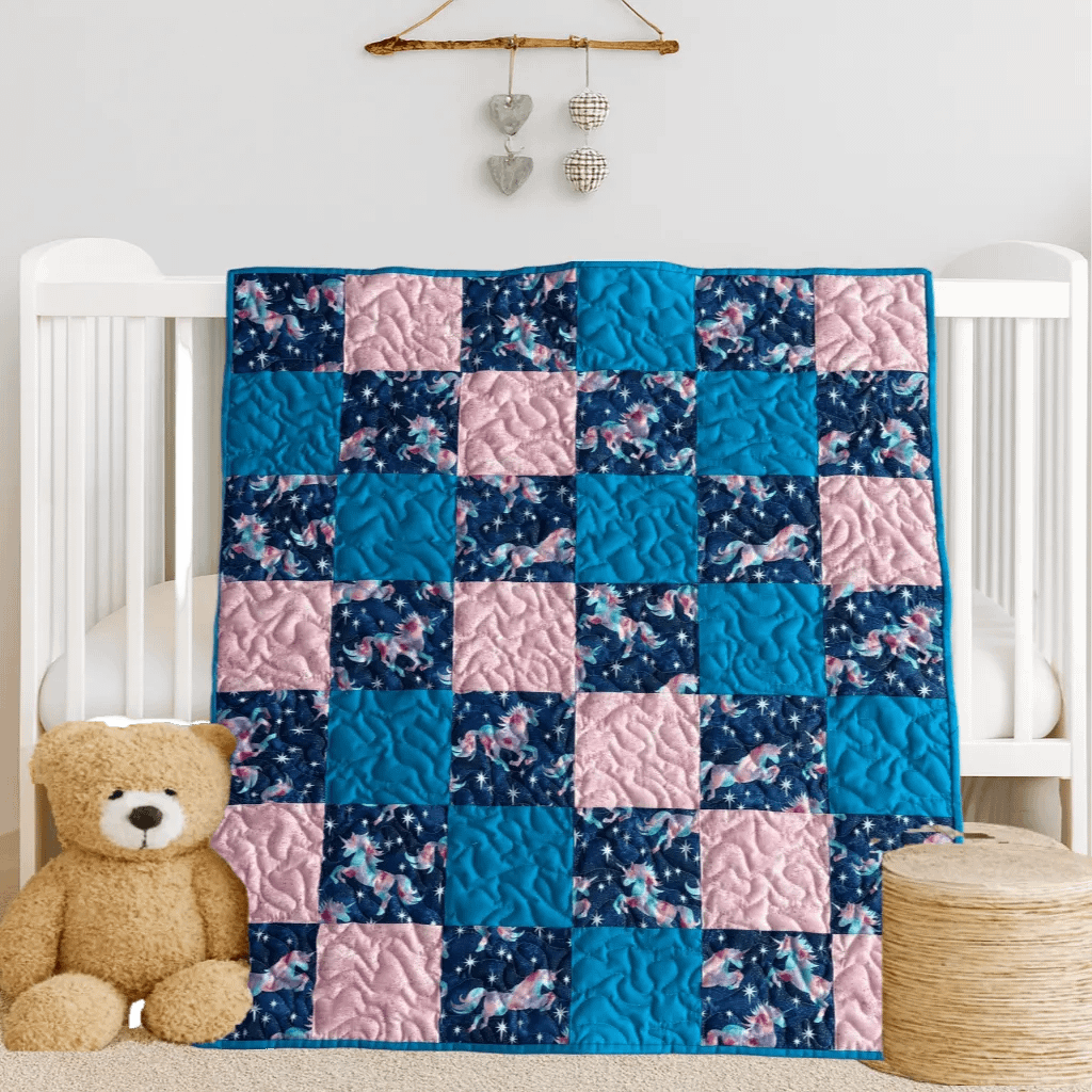 enchanted unicorn baby quilt