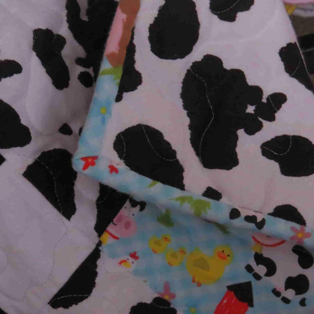 down on the farm baby quilt backing