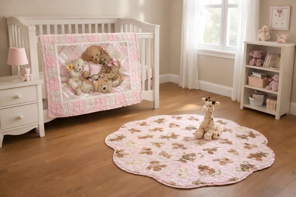 Pink Bears Quilt Playmat Product Image