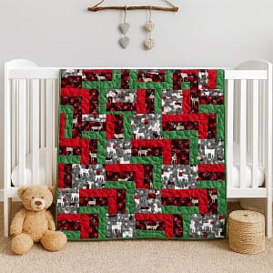 winter bears baby quilt
