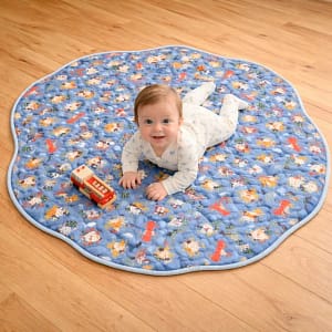 Baby on Fire Fighting Doggies Playmat
