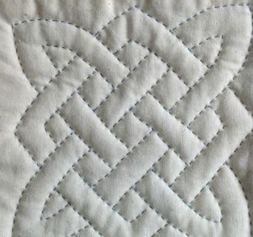hand quilted block