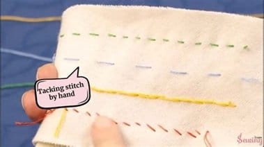 Hand quilting stitches